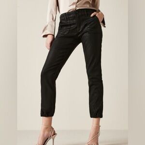 NWT -  High-Rise Coated Denim Joggers